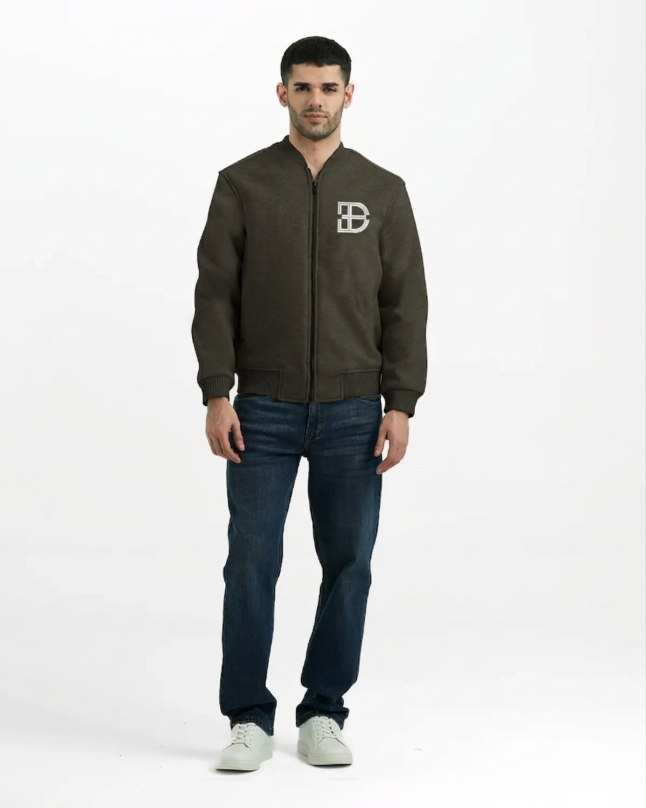 Gemini_Generated_Image_igtcedigtcedigtc DAYDO Enterprises | Men’s Fleece-Lined Bomber Jacket – Deep Olive - Image 1