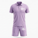 Elite Lilac Performance Tennis Uniform – Men's Luxury Athletic Set