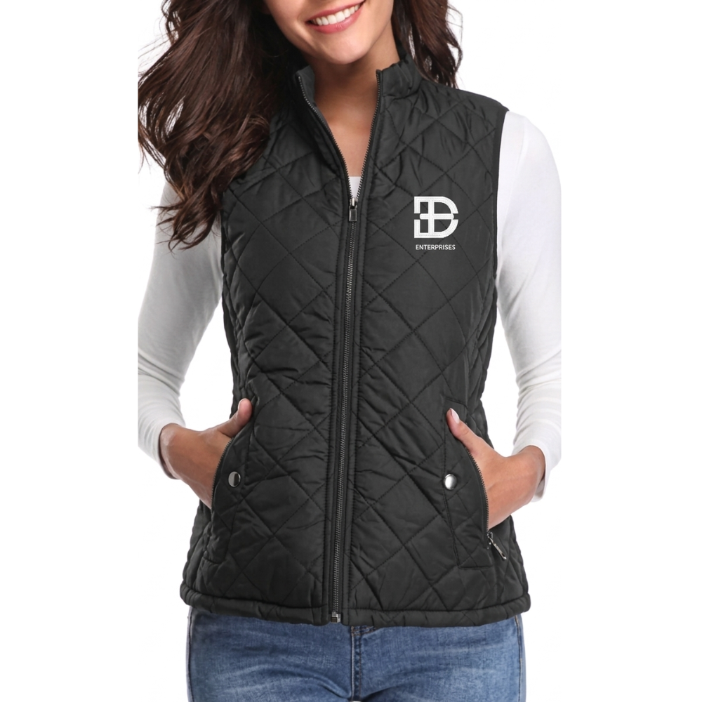 Untitled design (99) Women's Performance Quilted Vest – Sleek Fit Sleeveless Outerwear - Image 1