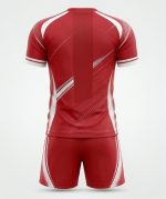 Premium Men’s Pro-Elite Red Volleyball Uniform Set – Breathable Athletic Mockup - Image 2